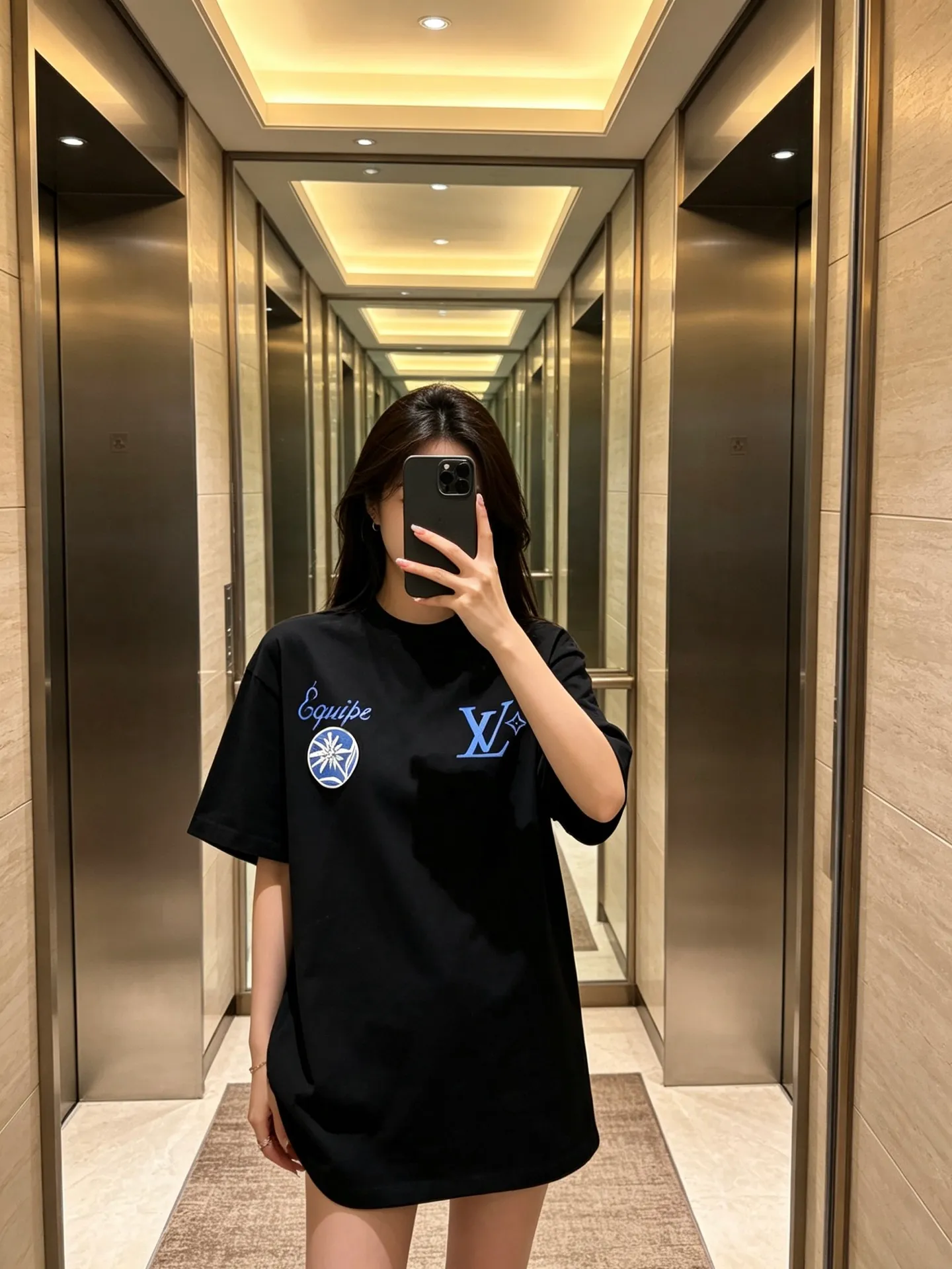 Louis Vuitton/Louis Vuitton floral print short sleeves